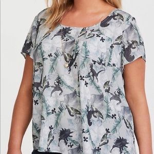 Torrid Jurassic Park Blouse Button Down back